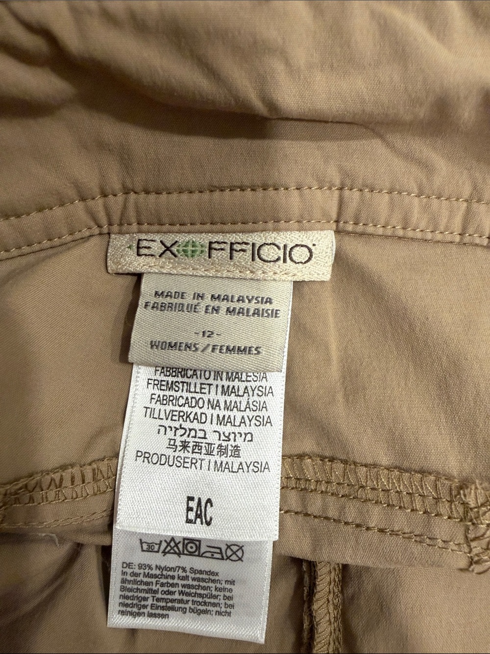 ExOfficio Women's Tan Utility Cargo Capris - Picture 2 of 7